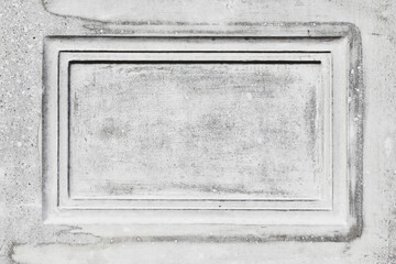 Empty copy space memorial plate. Blank banner frame. Statue pedestal. Blank description space....