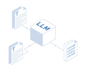 Large Language Model icon. LLM Icon. Language Model Illustration.