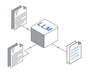 Large Language Model icon. LLM Icon. Language Model Illustration.
