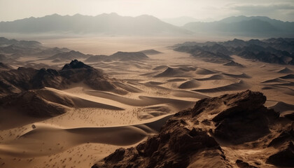 Fototapeta premium Tranquil scene of majestic mountain range in arid Africa