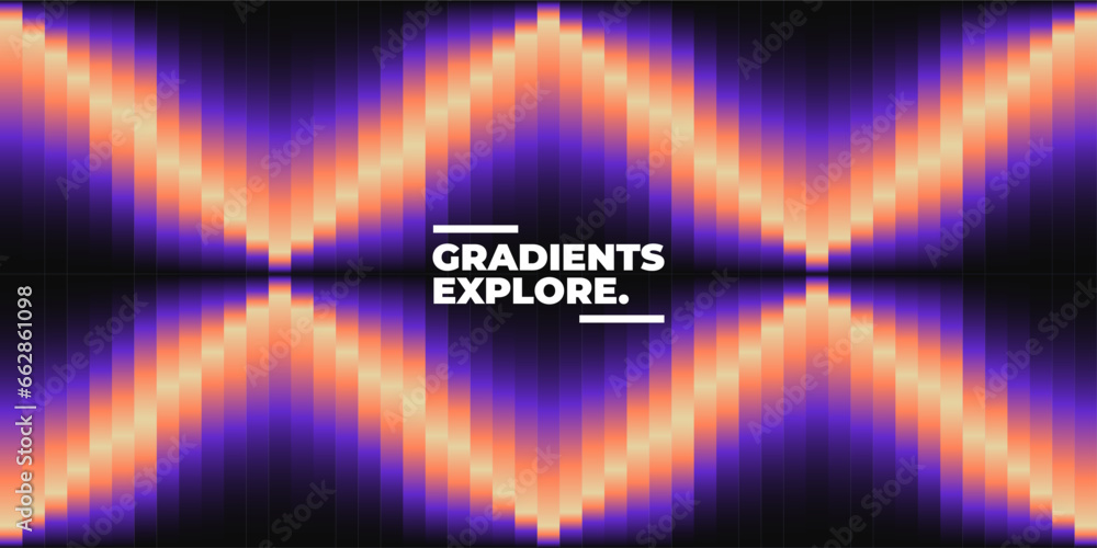 Poster abstract gradient banner template. vector minimal design.