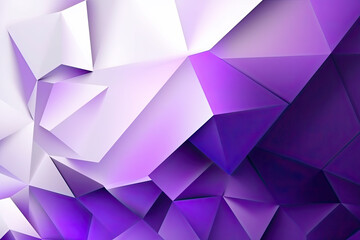 Obraz premium Purple and white geometric shape background, 3D, light, glow, shadow, gradient, modern, futuristic, triangle design wallpaper, backdrop