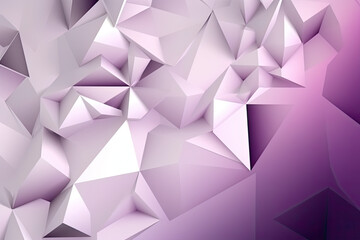 Obraz premium Purple and white geometric shape background, 3D, light, glow, shadow, gradient, modern, futuristic, triangle design wallpaper, backdrop