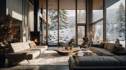 Obraz premium Modern Home Interior Design Ideas for Winter 2023