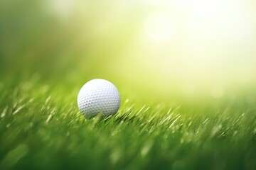 Golf ball in the grass.
