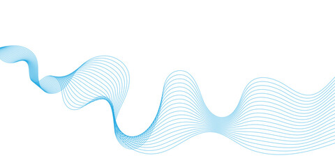 Abstract flowing wave lines in blue colour. Design element for technology, science, modern concept.vector eps 10