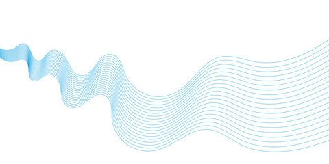 Abstract flowing wave lines in blue colour. Design element for technology, science, modern concept.vector eps 10