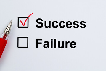 Choose to success or failure