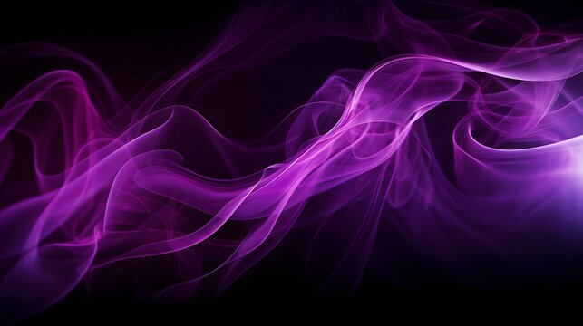 Purple Smoke On Black Background