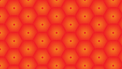 Seamless pattern background, vector seamless pattern. Ethnic pattern design orange background or wallpaper. Seamless orange yellow abstract geometric background with circles pattern. Textile pattern.