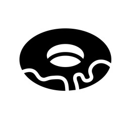 donut glyph icon illustration vector graphic. Simple element illustration vector graphic, suitable for app, websites, and presentations isolated on white background