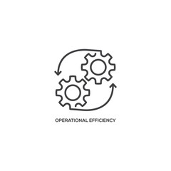 Operational Efficiency icon, business concept. Modern sign, linear pictogram, outline symbol, simple thin line vector design element template