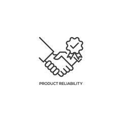 Product Reliability icon, business concept. Modern sign, linear pictogram, outline symbol, simple thin line vector design element template