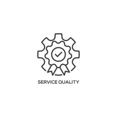 Service Quality icon, business concept. Modern sign, linear pictogram, outline symbol, simple thin line vector design element template