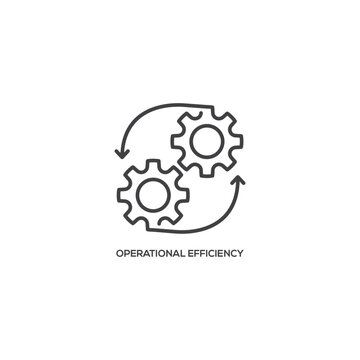 Operational Efficiency icon, business concept. Modern sign, linear pictogram, outline symbol, simple thin line vector design element template