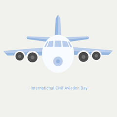 vector graphic of International Civil Aviation Day good for national International Civil Aviation Day celebration. flat design. flyer design.flat illustration.