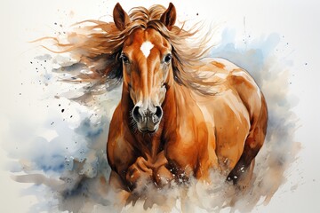 Fototapeta premium horse in snow