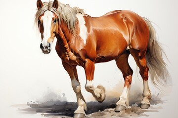 Obraz premium horse in the snow
