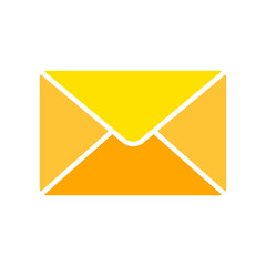 Message line icon. Letter, email, envelope, text, address, delivery, stamp. Vector color icon on white background for business and advertising.