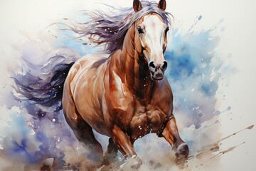 Fototapeta premium horse in the snow