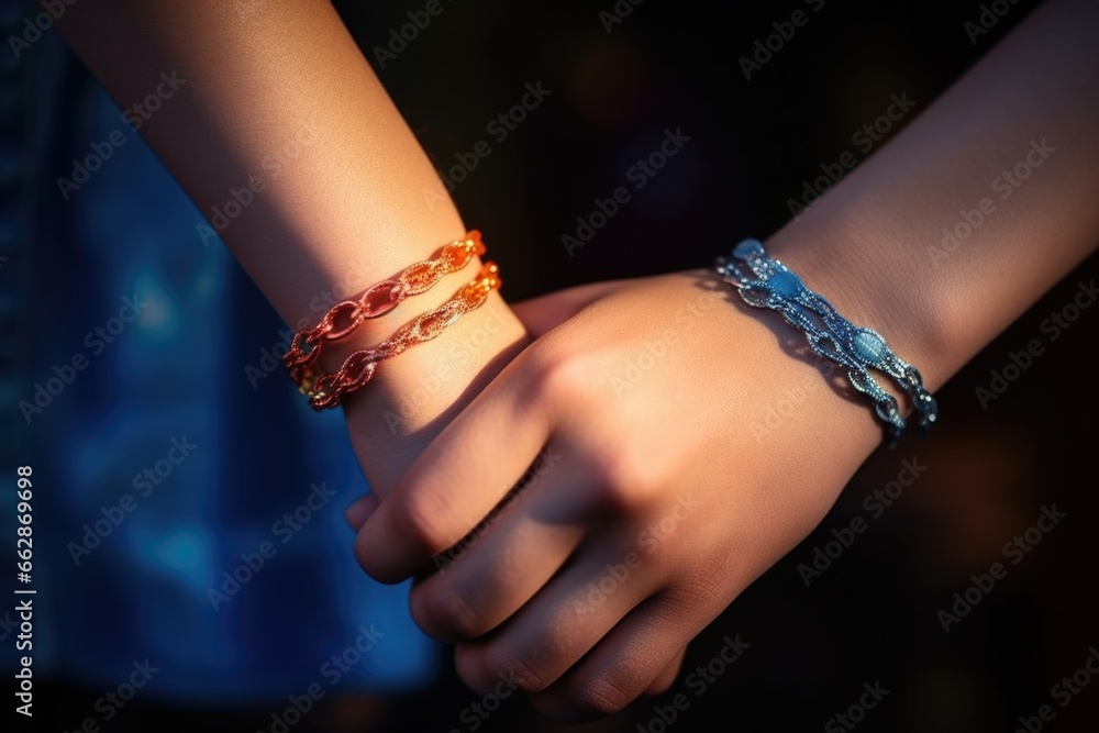 Poster a picture of a couple holding hands. this image can be used to depict love, relationships, togethern