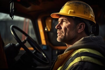 A picture of a man wearing a hard hat and safety vest. This image is perfect for illustrating a construction worker or other industrial professions.