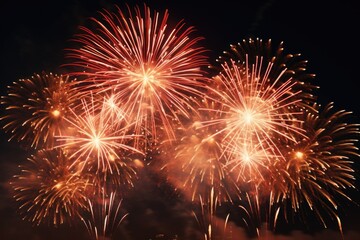 Colorful fireworks lighting up the night sky. Perfect for celebrations and festive occasions