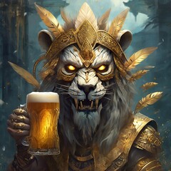 The King of the Beer - obrazy, fototapety, plakaty