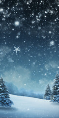 Obraz premium blue winter christmas background wallpaper gift card