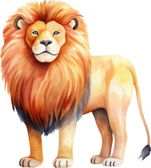 Obraz premium Lion illustration created with Generative AI technology