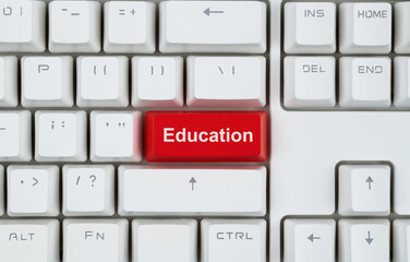 Modern keyboard with education button