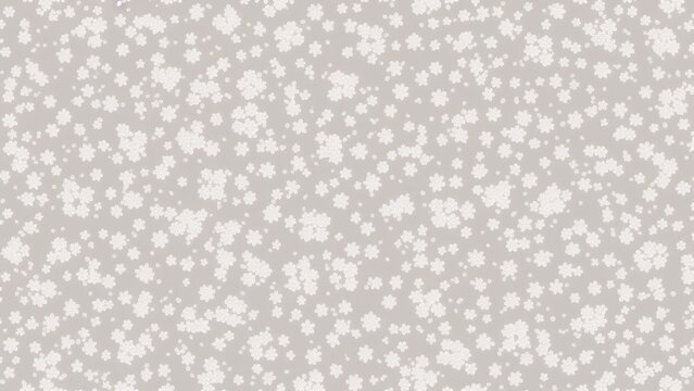 A White And Gray Floral Pattern On A Gray Background