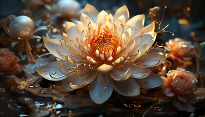 Nature beauty in a single flower, reflecting elegance and romance generated by AI