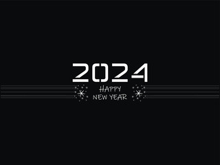 Happy New Year, New Year, New Year Celebration, 2024, New Year Design, New Year art, Vector New Year, 2024 Happy New Year, 2024 New Year, 2024 New Year Design, Happy New Year Vector Line Art
