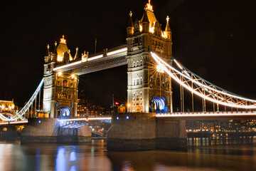 tower bridge at night
