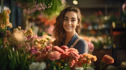 Flower shop worker