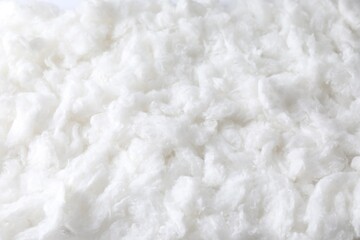 Soft clean cotton as background, top view