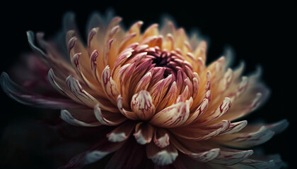 Vibrant petals of a single dahlia bloom in natural beauty generated by AI