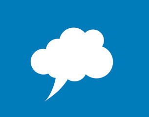 biały dymek, ikona czatu © robert6666