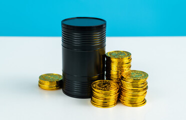 Oil tank with stack coins