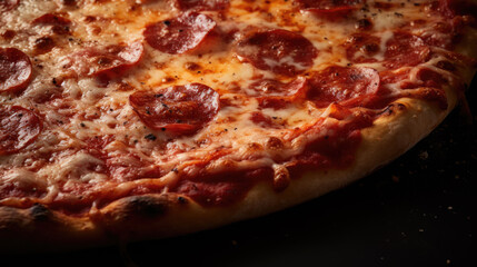 Fresh Homemade Italian Pizza. Close up.