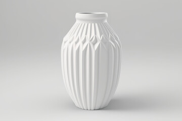 Ceramic vase isolated on white. Generative AI
