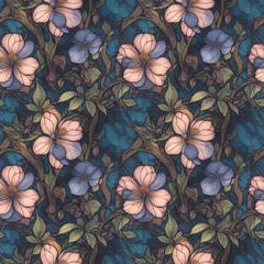 Meubelstickers seamless floral pattern © Алена Харченко