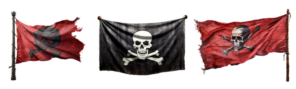 Bandera Pirata Foto de stock y más banco de imágenes de Bandera Pirata - Bandera  Pirata, Bandera, Bandera de piratas - iStock