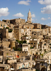 Obraz premium View of the old town of Matera, Italy