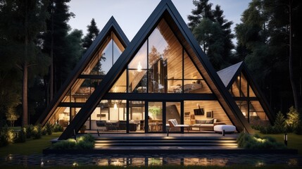 Modern mountain house