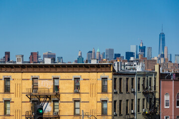 Manhattan skyline view from Brooklyn, New York, USA
