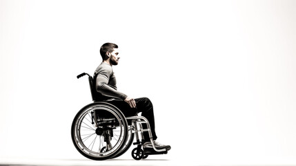 A person with a spinal cord injury works hard to regain mobility in an inspiring image of determination and perseverance. - obrazy, fototapety, plakaty