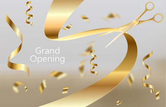 Grand Opening Luxury Invitation Banner Background.