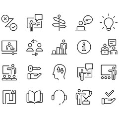 Mentoring Icons vector design